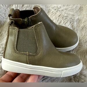 CONSCIOUSLY BABY LEATHER CHELSEA BOOT green size 5